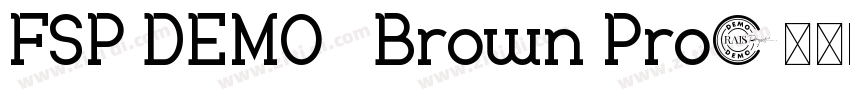 FSP DEMO   Brown Pro字体转换